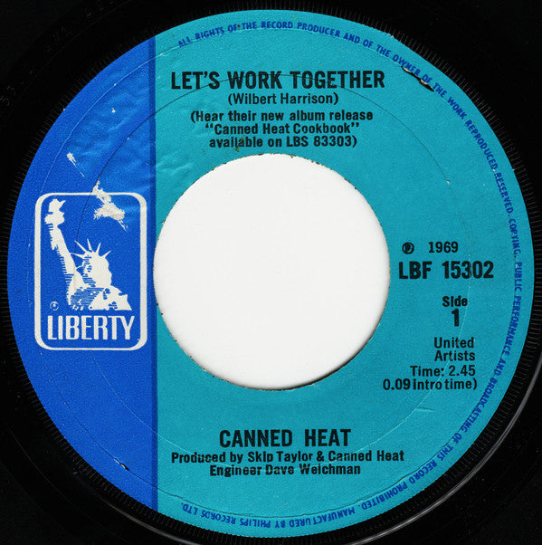Canned Heat : Let's Work Together (7", Lar)