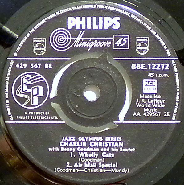 Charlie Christian With Benny Goodman Sextet : Charlie Christian (7", EP, Comp)