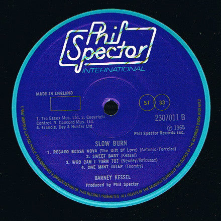 The Barney Kessel Trio : Slow Burn (LP, RE)