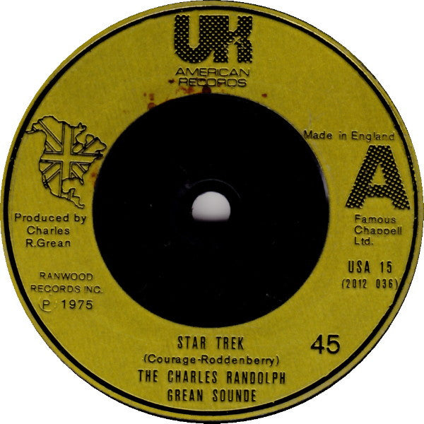 The Charles Randolph Grean Sound : Star Trek / Love Theme From "Hustle" (7", Single)