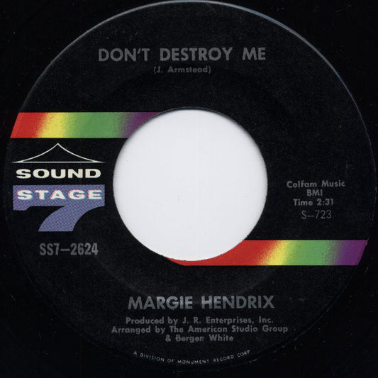 Margie Hendrix : Don't Destroy Me / Jim Dandy (7", Single)