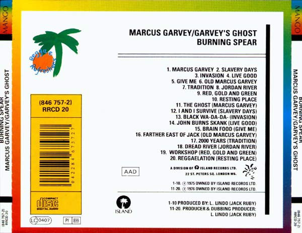 Burning Spear : Marcus Garvey / Garvey's Ghost (CD, Comp, RE)