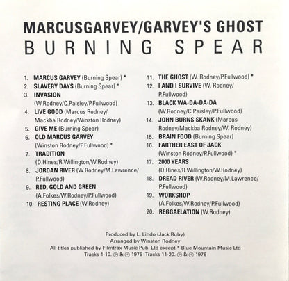 Burning Spear : Marcus Garvey / Garvey's Ghost (CD, Comp, RE)