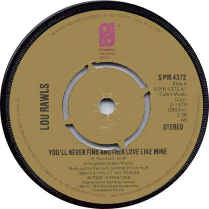 Lou Rawls : You'll Never Find Another Love Like Mine (7", Single, Pus)