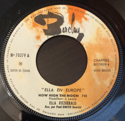Ella Fitzgerald Accompagnée Par Paul Smith Quartet : Ella En Europe (7", EP, RP)
