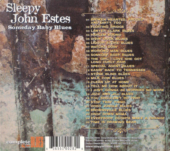 Sleepy John Estes : Someday Baby Blues (CD, Comp, RE)