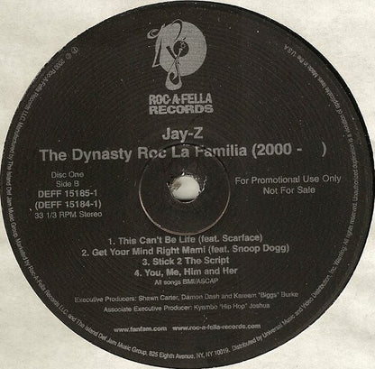 Jay-Z : The Dynasty Roc La Familia (2000- ) (2xLP, Album, Promo, Cle)