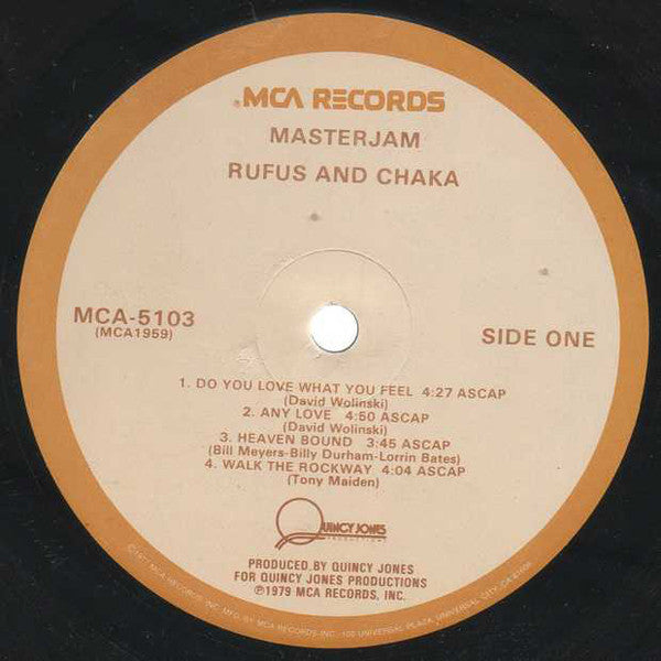 Rufus & Chaka Khan : Masterjam (LP, Album, Glo)