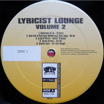 Various : Lyricist Lounge 2 (2xLP, Comp)