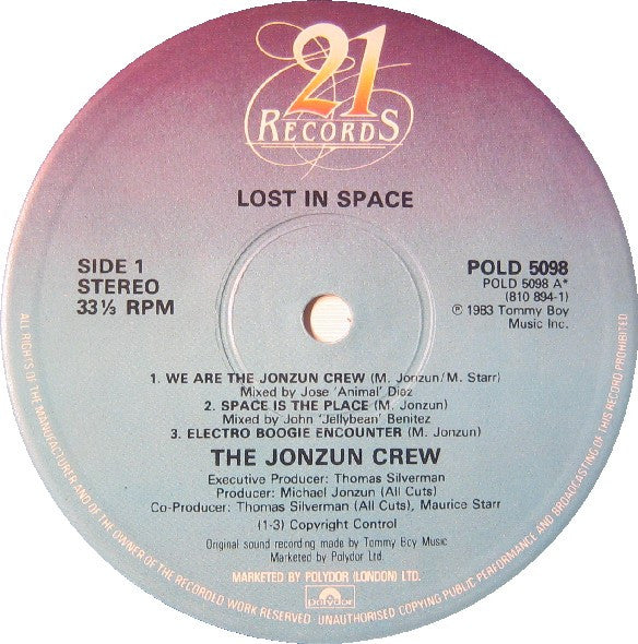 The Jonzun Crew : Lost In Space (LP, Album)
