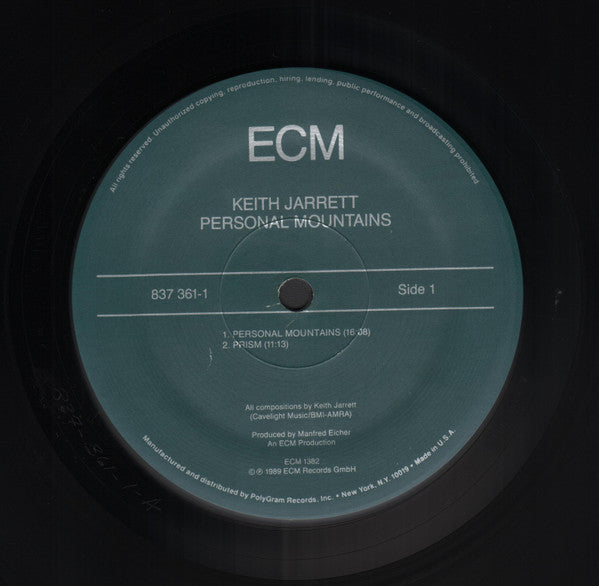 Keith Jarrett : Personal Mountains (LP, Album)