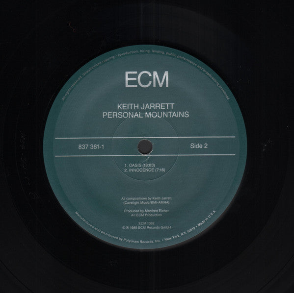 Keith Jarrett : Personal Mountains (LP, Album)