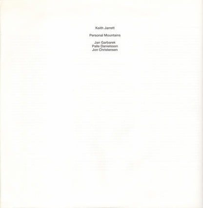 Keith Jarrett : Personal Mountains (LP, Album)