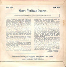 Gerry Mulligan Quartet : Gerry Mulligan Quartet (7", EP, RP)