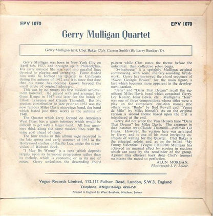 Gerry Mulligan Quartet : Gerry Mulligan Quartet (7", EP, RP)