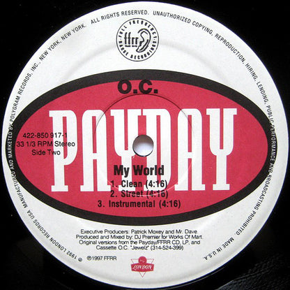O.C. Featuring Yvette Michele : Far From Yours (12")