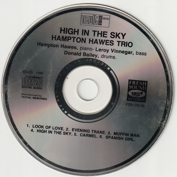 Hampton Hawes Trio Featuring Leroy Vinnegar With Donald Bailey : High In The Sky (CD, Album, RE)