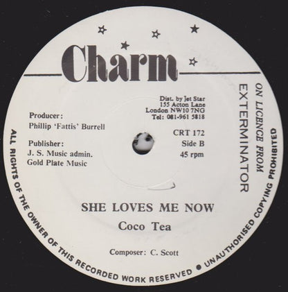 Cocoa Tea, Gregory Isaacs : She Loves Me Now / No Sympathy (12")