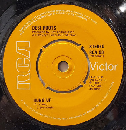 Sugar Minott / Desi Roots : Good Thing Going / Hung Up (7", Single, Ora)