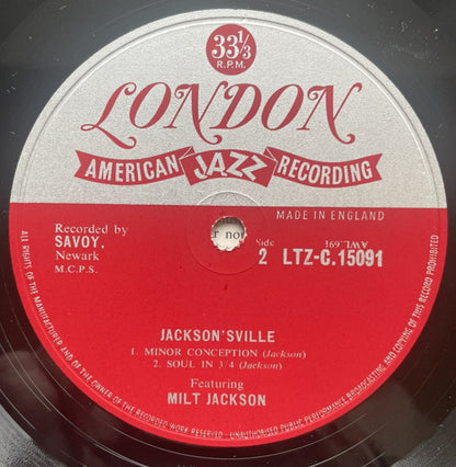 Milt Jackson : Jackson'sville (LP, Album, Mono)
