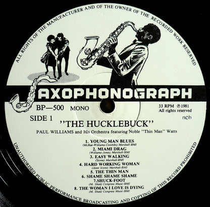 Paul Williams Orchestra Featuring  Noble Watts : The Hucklebuck (LP, Comp, Mono)