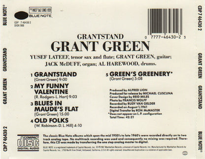 Grant Green : Grantstand (CD, Album, RE, Cap)