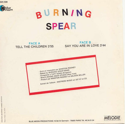 Burning Spear : Tell The Children (7")
