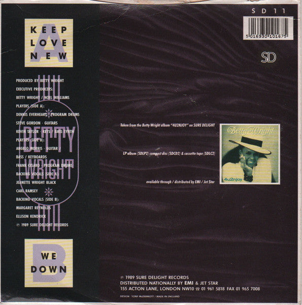Betty Wright : Keep Love New (7", Single, Blu)