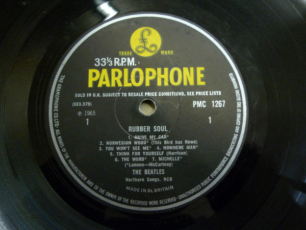 The Beatles : Rubber Soul (LP, Album, Mono, RP, 3rd)