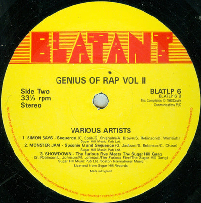 Various : The Genius Of Rap 2 (2xLP, Comp)