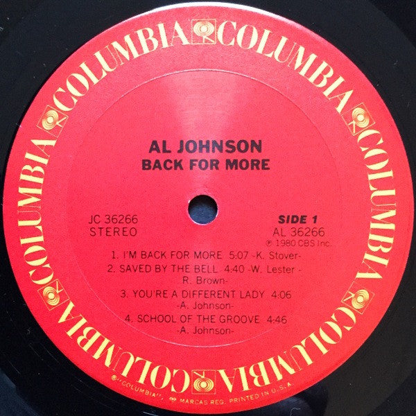 Al Johnson : Back For More (LP, Album)
