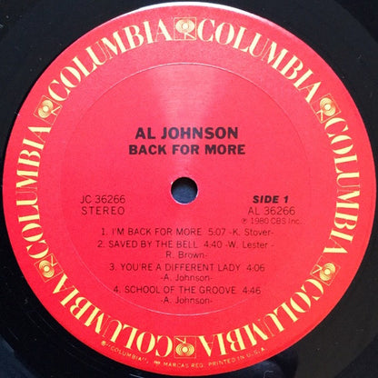 Al Johnson : Back For More (LP, Album)