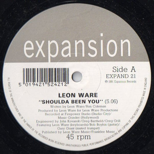 Leon Ware : Shoulda Been You (12")