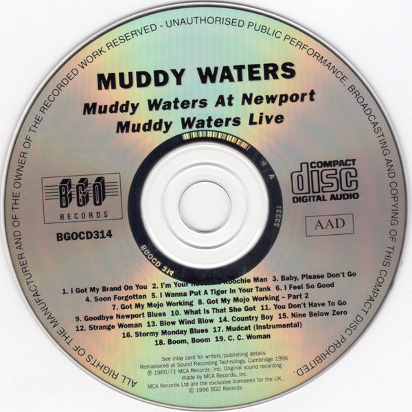 Muddy Waters : Muddy Waters At Newport / Muddy Waters Live (CD, Comp, RE, RM, SDC)
