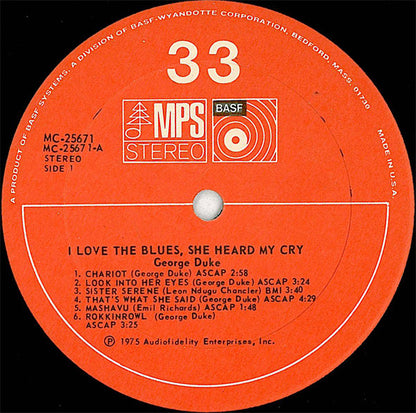 George Duke : I Love The Blues, She Heard My Cry (LP, Album)