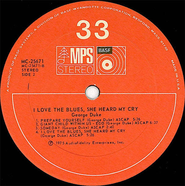 George Duke : I Love The Blues, She Heard My Cry (LP, Album)