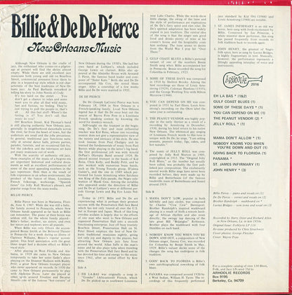 Billie & De De Pierce : New Orleans Music (LP)