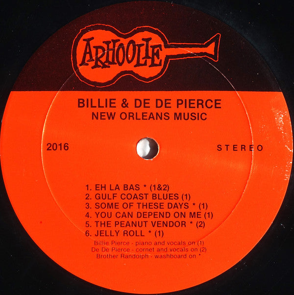 Billie & De De Pierce : New Orleans Music (LP)