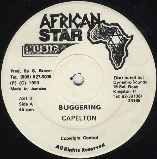 Capleton : Buggering  (12")