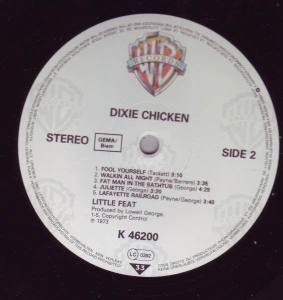 Little Feat : Dixie Chicken (LP, Album, RE)
