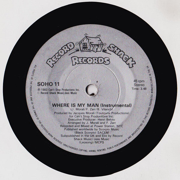 Eartha Kitt : Where Is My Man (7", Single)