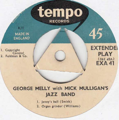 George Melly With Mick Mulligan & His Band : George Melly With Mick Mulligan's Jazz Band (7", EP)