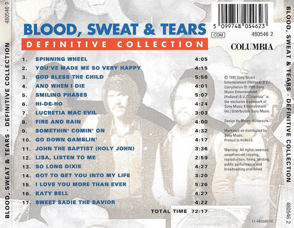Blood, Sweat And Tears : Definitive Collection (CD, Comp)