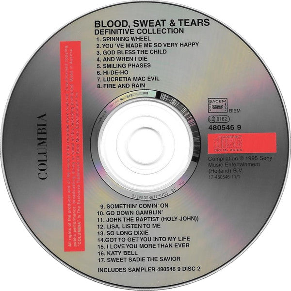 Blood, Sweat And Tears : Definitive Collection (CD, Comp)