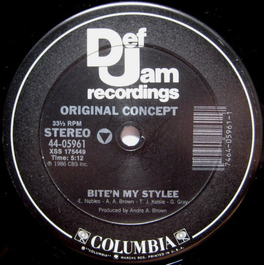 The Original Concept* : Bite'n My Stylee / Pump That Bass (12")