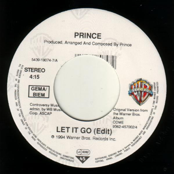 Prince : Letitgo (7", Single, Lar)