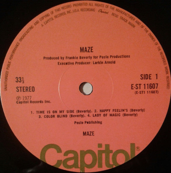 Maze Featuring Frankie Beverly : Maze Featuring Frankie Beverly (LP, Album)