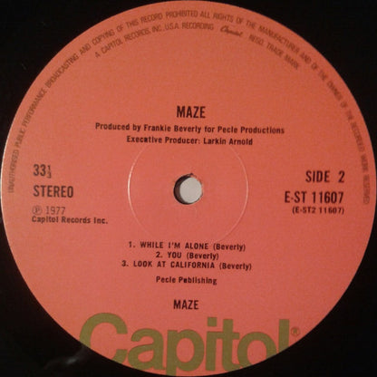 Maze Featuring Frankie Beverly : Maze Featuring Frankie Beverly (LP, Album)