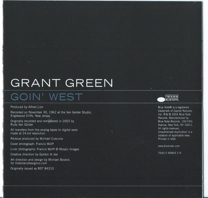 Grant Green : Goin' West (CD, Album, RE, RM)