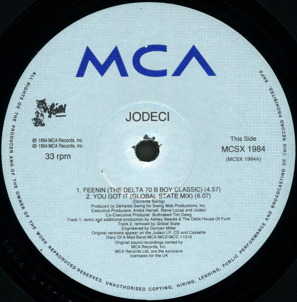 Jodeci : Feenin' (12", Single, 2/2)